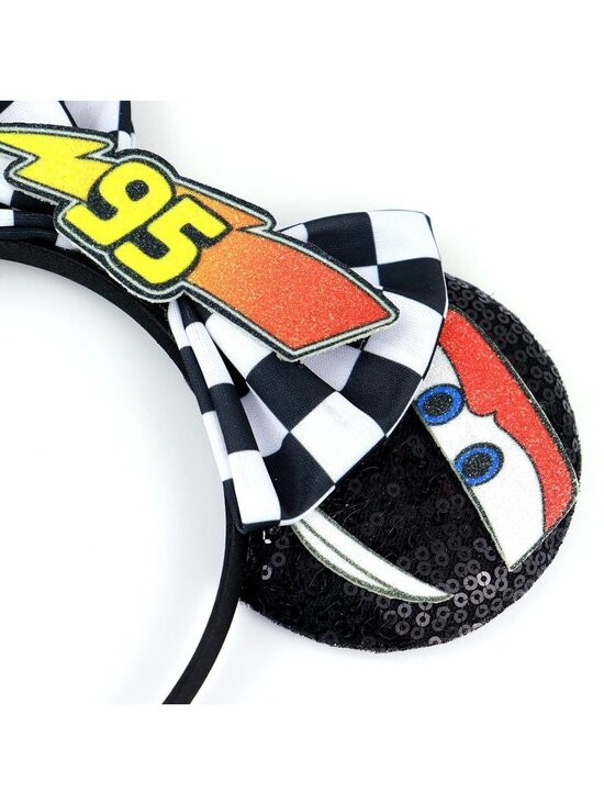 Women\'s black Polyester Sequin Bow Mickey Mouse Headband Hair Accessory main image 5